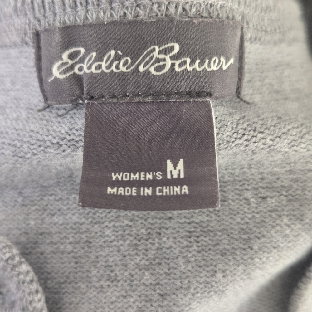 Eddie Bauer Gray and Black Striped Women's Cardigan - Picture 4 of 5